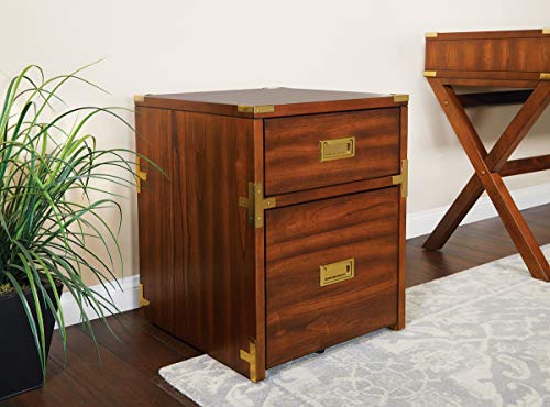 OSP Home Furnishings Wellington 2-Drawer File Cabinet, Toasted Wheat
