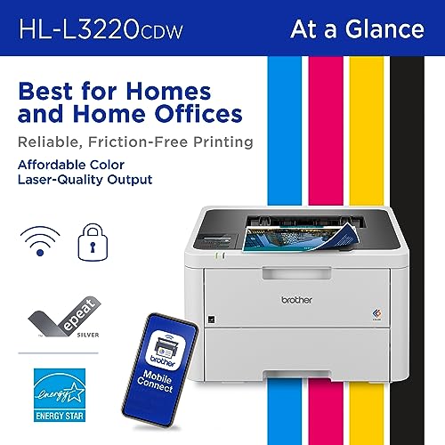 Brother HL-L3220CDW Wireless Color Laser Printer | Duplex, Mobile Printing | Amazon Dash Replenishment Ready
