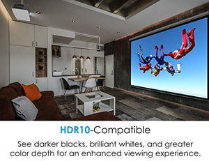 Optoma UHD60 True 4K Ultra High Definition, 3, 000 Lumens, Home Cinema Projector for Entertainment and Movies with HDMI 2.0 and HDR