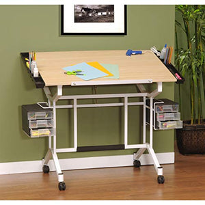 Studio Designs Maple/White Pro Drafting and Craft Station Table