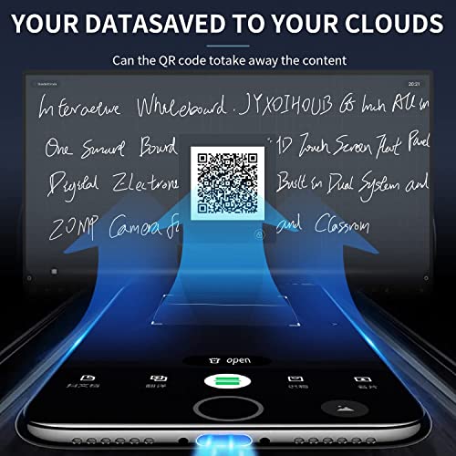 JYXOIHUB 75" Interactive 4K UHD Smart Whiteboard with Windows 10 & Android - Remote Collaboration Smart Board