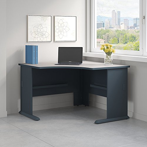 Bush Business Furniture Series A 48W Corner Desk in Slate and White Spectrum