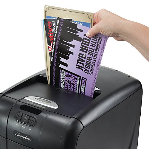 Swingline Paper Shredder, Auto Feed, 130 Sheet Capacity, Super Cross-Cut, 1-2 Users, Stack-and-Shred 130X (1757571)