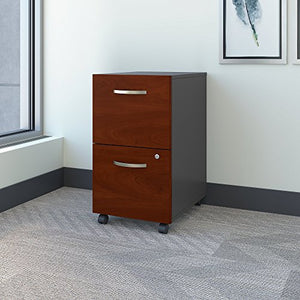 Bush Business Furniture Series C 2 Drawer Rolling File Cabinet - Hansen Cherry, Assembled