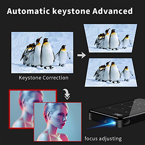 KFJZGZZ Projector 4K Mini WiFi Full HD 1080P LED Portable Home Theater Smart Video Projector
