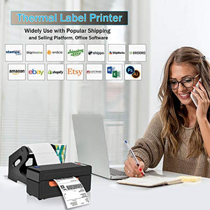 OIEXI Shipping Label Printer 4x6, High Speed Direct USB Thermal Barcode 4×6 Label Marker Writer Machine with Label Holder, Compatible with Ebay, Amazon, DHL, FedEx, UPS, Shopify, Etsy