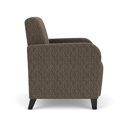 Lesro Siena Lounge Reception Guest Chair in Black/Brown
