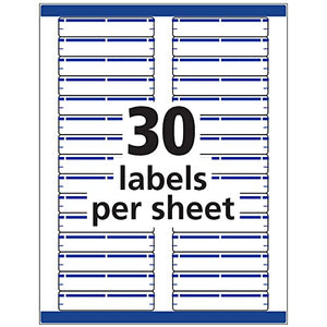 Avery Blue File Folder Labels for Laser and Inkjet Printers with TrueBlock Technology, 2/3 inches x 3-7/16 inches, 5 Packs (5766)