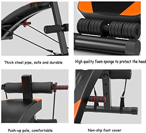 WJFXJQ Sit Up Bench Ab Bench Crunch Board Slant Board Adjustable Workout Fitness Equipment for Toning and Strength Training