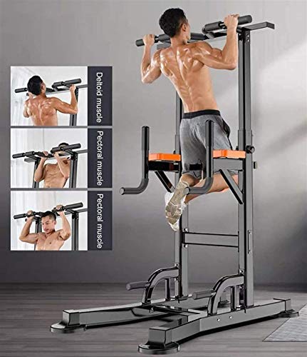 ZXNRTU Strength Training Equipment Strength Training Dip Stands Freestanding Dip Station Adjustable Pull-Up Bars Multifunction Power Tower Strength Training for Home Gym