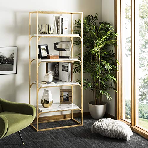 Safavieh ETG6200A Home Collection Fiora 4 Tier Etagere, Gold and White