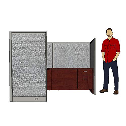 G GOF 1 Person Workstation Cubicle (5'D x 6'W x 4'H) - Office Partition & Room Divider