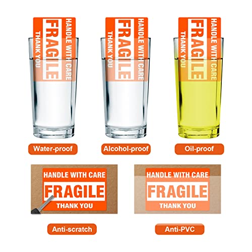 SJPACK 40000 Fragile Stickers 80 Rolls 2" x 3" Fragile - Handle with Care - Thank You Shipping Labels Stickers (500 Labels / Roll)