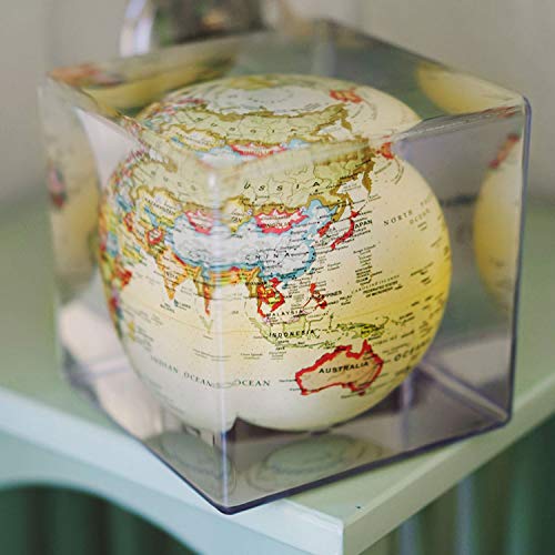 MOVA Political Map Yellow Globe Cube 5"