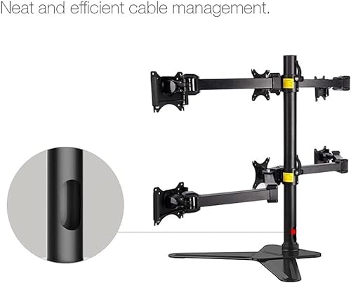 REPALY TV Cart Rolling TV Stand for 6 LCD Monitors 10"-27" - Adjustable Display Stand