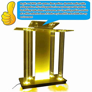 None Lectern Podium Stand with LED Lights - Large Church Chanting Desk