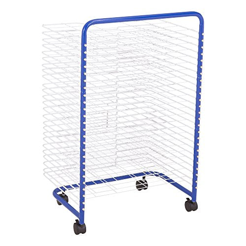 Sprogs 25-Shelf Mobile Art Drying Rack - Heavy-Duty Steel Rolling Cart