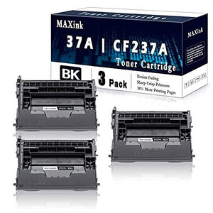 3 Pack Black 37A | CF237A Toner Cartridge Replacement for HP M607n M607dn M608n M608dn M608x M609dn M609x M631h M631z M632h M632fht M632z M633fh M633z M607 M608 M609 M631 M632 M633 Printer