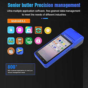 Aibecy Smart POS Receipt Terminal Printer Android 8.1 with 5.5 Inch Touchscreen Camera 1D 2D Barcode Scanner Support 3G/WiFi/BT/GPS for Restaurants Supermarkets Retail Stores Warehouses