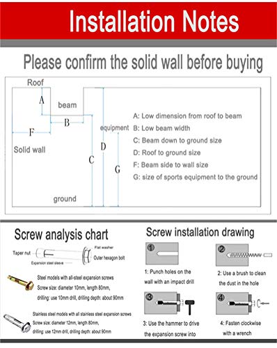 BGLMX Multi-Function Pull-Up Stick Home Gym Pull-Up Bars Wall-Mounted Chin Up Bar with Resistance Band for Sandbag Shelf, Dips Bar & Power Ropes, Strength Training Equipment,119cm/16.8''