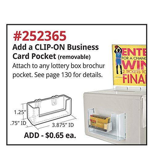 White Extra Large Suggestion Box w/Pocket, Lock & Keys 11"wx8.25"dx8.25"h