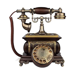 None Vintage Phone Retro Antique Telephone Rotary Dial Telephone Old Fashioned Landline Phones