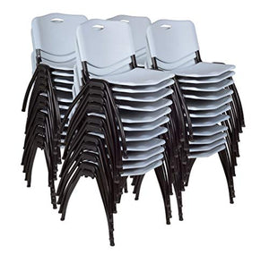 Romig M Lightweight Stackable Sturdy Breakroom Chair (40 Pack) - Grey