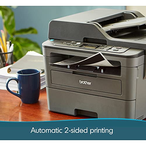 Brother DCP-L2550DWA Wireless Monochrome Laser Printer - Print Scan Copy - 36 ppm, 2400 x 600 dpi, 8.5 x 14, 250-Sheet, ADF, Duplex Printing