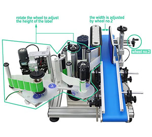 TECHTONGDA Automatic Round Bottle Labeling Machine with Printer Conveyor - Bottle Diameter 1.5-3.9inch