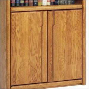 Martin Furniture Contemporary Library Bookcase with Lower Doors, Fully Assembled