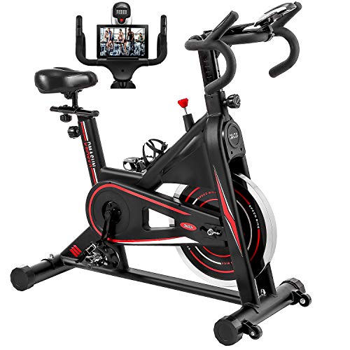Exercise Bike, DMASUN Indoor Cycling Bike Stationary, Comfortable Seat Cushion, Multi - grips Handlebar, Heavy Flywheel Upgraded Version