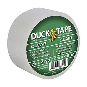 Duck Brand 543432 Clear Duct Tape, 2-Inch by 21.8-Yards, Single Roll, Clear
