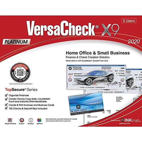 VersaCheck M428 MX MICR Check Printer and VersaCheck X9 Platinum Bundle, White
