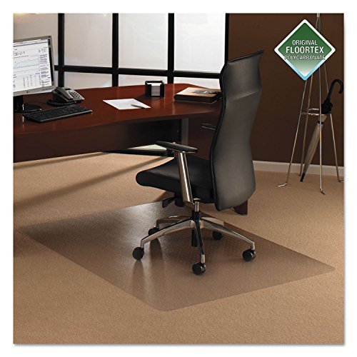 Cleartex Polycarbonate Chair Mat for Low/Medium Pile Carpet, 48 x 53 by Floortex