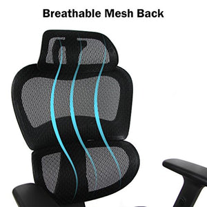 VIVA OFFICE High Back Mesh Executive Chair with Adjustable Headrest and Armrest