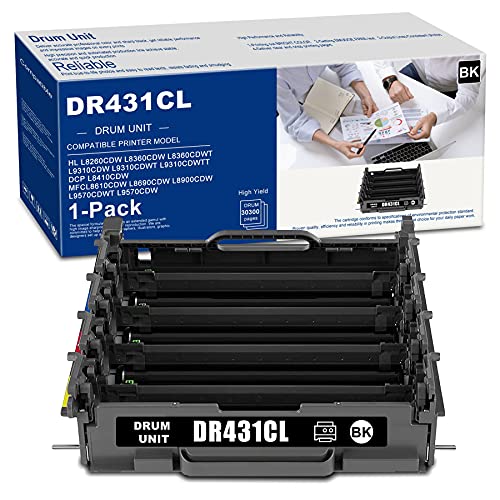 (1 PK) DR431CL DR-431CL Drum Unit Compatible Replacement for Brother HL L8260CDW L8360CDW L8360CDWT L9310CDW MFC L8610CDW L9570CDWT MFC-L8900CDW DCP-L8410CDW Printer Drum Unit, Sold by NEODAYNET.