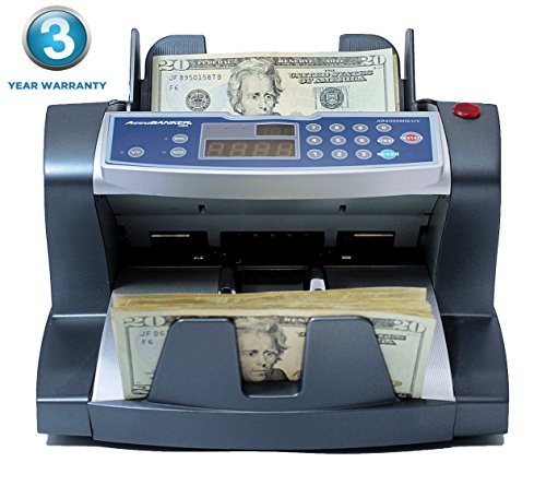 AccuBANKER AB4000UV Cash Teller Bill Counter Machine with computerized counting/adding/Batching capabilities Money Counter Detects Counterfeits with reliable UV detection ...