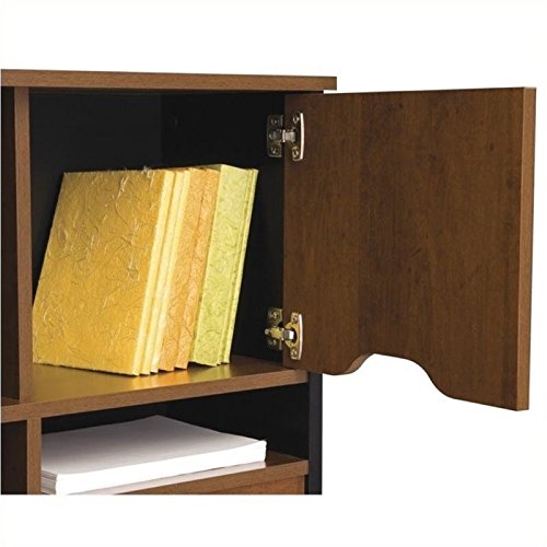 Bowery Hill L-Shaped Computer Workstation with Hutch in Tuscany Brown