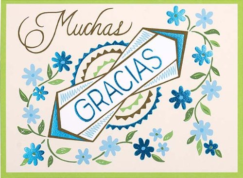 Muchas Gracias Glitz Thank You Notes