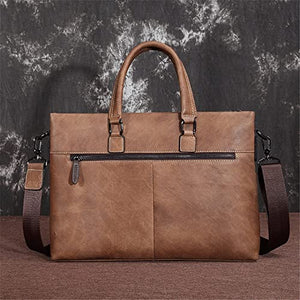 XZJJZ 1pcs Business Men's Briefcase Retro Men's Bag Large Capacity Laptop Bag Shoulder Bag (Color : C, Size : 28 * 7 * 39cm)