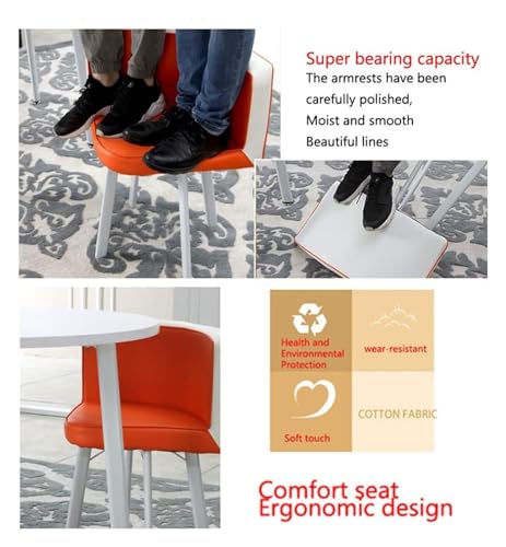 DioOnes Table Set with 1 Table and 4 PU Leather Chairs