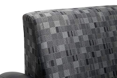 OFM InterPlay Series Single Seat Chair with Bronze Tablet, in Black/Nickel (821-N-606-BRONZ)