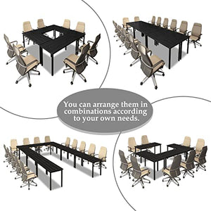 Bonzy Home 12ft Conference Table & Chair Set, Office Desk & Chair Set for Meeting Room - 14 People