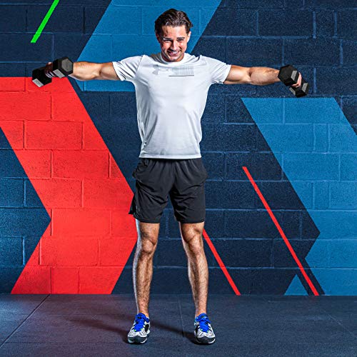 METIS Hex Dumbbells 6lbs – 66lbs Options [Pair] | Strength Training Hand Weights | Exercise Equipment | Weights Dumbbells Set | Pair of Dumbbell Weights (66lbs)
