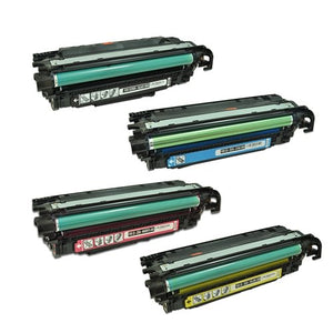 TonerBoss Remanufactured Toner Cartridge Replacement for HP CE250A ( Black,Cyan,Magenta,Yellow , 4-Pack )