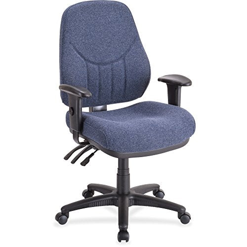 Lorell High-Back Multi-Task Chair, 26-7/8 by 26 by 39-Inch to 42-Inch-1/2-Inch, Blue