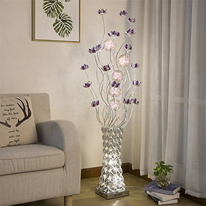 LED Floor Lamp, Rural Decoration Personality Vase Simple Modern Living Room Bedroom Floor Light,Footswitch