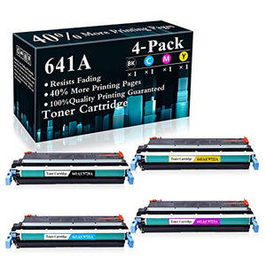 4-Pack (BK/C/M/Y) 641A | C9720A C9721A C9722A C9723A Remanufactured Toner Cartridge Replacement for HP Color Laserjet 4600 4600dtn 4600hdn 4650n 4650dn 4650dtn 4650hdn Printer,Sold by TopInk