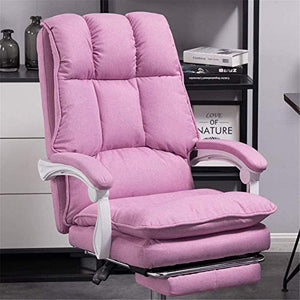 None Fabric Computer Chair Boss Reclining Swivel Gaming Office Chair, Gray/Grey/Pink