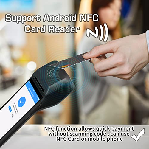 SMAJAYU Pos Receipt Printer Android 10 Handheld 6'' Pos Terminal with 58mm Thermal Receipt Printing with 4G,WiFi,Bluetooth for Small Business Retail,Built-in Google Play Support Loyverse, Kyte
